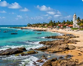 Praia de Paracuru, no Ceará.